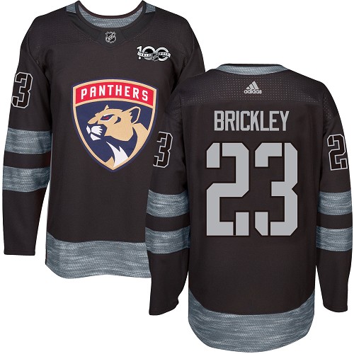 Adidas Panthers #23 Connor Brickley Black 1917-100th Anniversary Stitched NHL Jersey - Click Image to Close